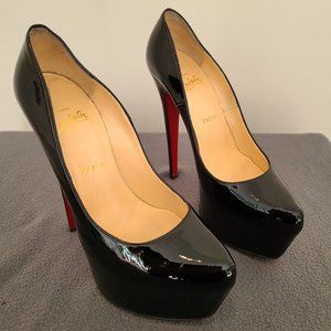 Louboutin Black Patent Daffodile 160